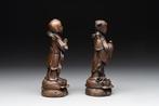 Two Chinese bronze He He Er Xian figures - Brons - China -, Antiek en Kunst