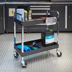 Datona Gereedschapstrolley met 2 opbergvakken - zwart -, Ophalen of Verzenden, Nieuw