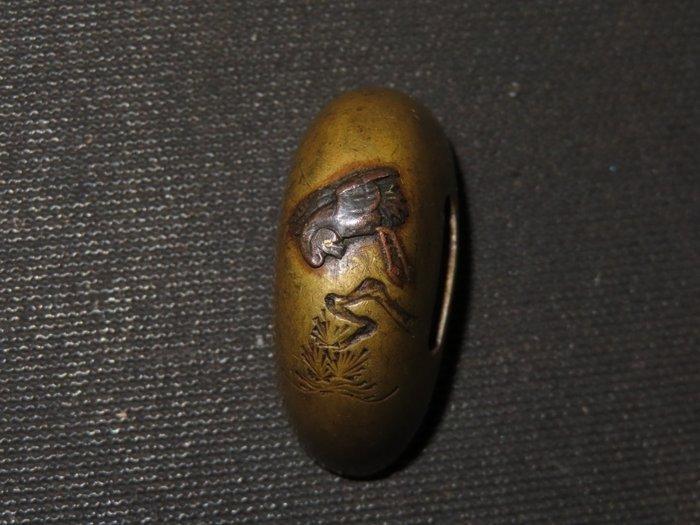 Katana - Laiton - Crane Fuchi & Kashira : C5-302 - Japon -, Antiek en Kunst, Antiek | Overige Antiek