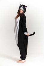 Onesie Zwarte Kat Pak XS-S Poezenpak Kostuum Zwart 152 158 D, Ophalen of Verzenden, Nieuw