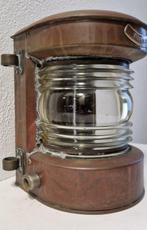 Maritieme objecten - Koper, Glas- Koperen toplicht, Antiek en Kunst