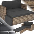 2eChoix | tectake® Canapé de salon en osier - Avec ottoman -, Huis en Inrichting, Zetels | Zetels, Ophalen of Verzenden, Nieuw