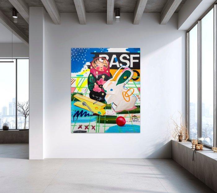 Alejandra de la Torre (1983) - Basf and the rabbit, Antiek en Kunst, Kunst | Schilderijen | Modern