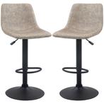 Barkrukken - Retro design - Kunstleer - Beige, Ophalen of Verzenden, Nieuw