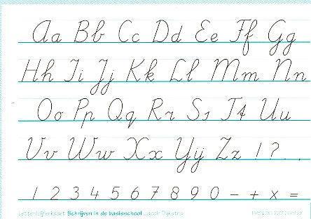 Schrijven in de basisschool Letter en Cijferkaart rechtshand, Boeken, Schoolboeken, Verzenden