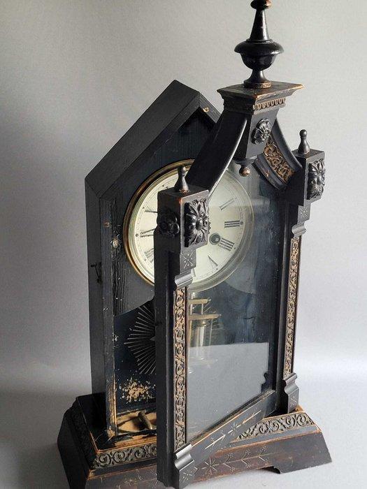 Pendule - Junghans - Antiek Hout, Messing - 1910-1920, Antiek en Kunst, Antiek | Klokken