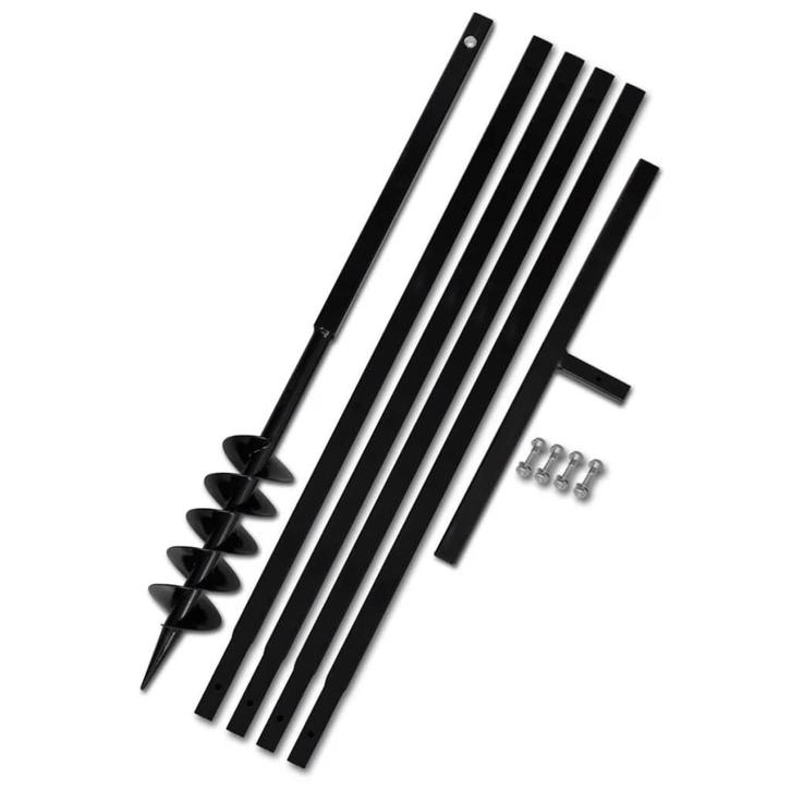 vidaXL Grondboor 100 mm met 5 m verlengstuk Staal, Bricolage & Construction, Outillage | Outillage à main, Envoi