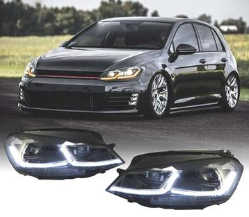 PHARES VOLKSWAGEN VW GOLF 7 12-17 DRL DYNAMIQUES NOIR LOOK 7 beschikbaar voor biedingen