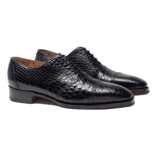 SILVANO LATTANZI - Alligator shoes - Black - UK: 6.5 / US:, Kleding | Heren, Schoenen