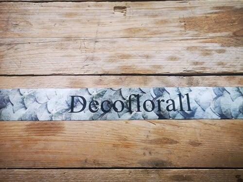 Bedrukt lint greenleaf eucalyptus met zwarte opdruk 70 mm 80, Hobby en Vrije tijd, Knutselen, Nieuw