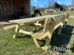 Picknicktafel 300 cm / 4 cm dikte met 1 rugleuning, Tuin en Terras, Verzenden, Nieuw