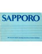 1982 PLYMOUTH SAPPORO INSTRUCTIEBOEKJE ENGELS (USA)