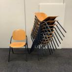 Complete set van 10 stuks schoolstoelen, stapelstoelen,