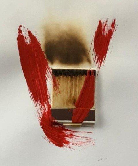 Bernard Aubertin (1934-2015) - Dessin de feu, Antiek en Kunst, Kunst | Schilderijen | Modern