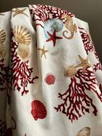 Double largeur, tissu imprimé fond marin de coraux. -