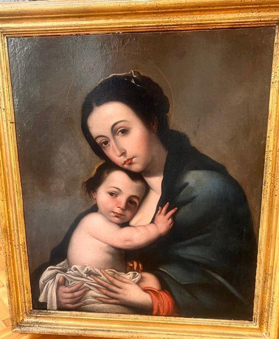Jusepe de Ribera (1591-1652), Navolger van - Madonna with, Antiek en Kunst, Kunst | Schilderijen | Klassiek