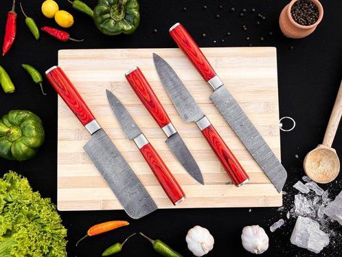Smith - Keukenmes - Kitchen knife set - Japanse Oranje Hout, Antiek en Kunst, Antiek | Keukengerei