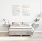 vidaXL Bedframe zonder matras 120x200 cm spaanplaat beton, Verzenden, Nieuw