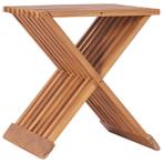 vidaXL Tabouret pliable 40x32x45 cm Bois de teck solide, Maison & Meubles, Verzenden, Neuf