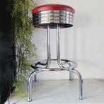 Bel Air Barkruk, USA, 1950 - Kruk - Leder, Chroom - Vintage