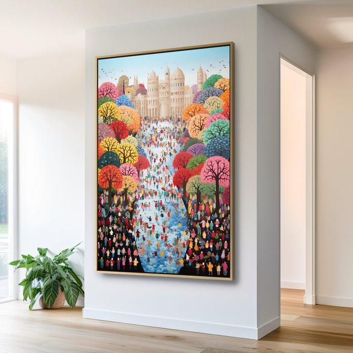 Felix van Horst - Colorful Congregation (XXL), Antiek en Kunst, Kunst | Designobjecten