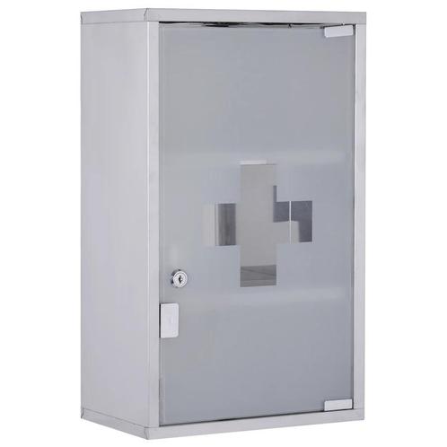 TRUUSK Medicijnkastje Met Slot - RVS - 30 x 18 x 50 cm - EHB, Huis en Inrichting, Kasten | Overige, Verzenden