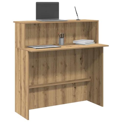 vidaXL Receptiebalie 100x50x103,5cm bewerkt hout artisanaal, Huis en Inrichting, Bureaus, Nieuw, Verzenden