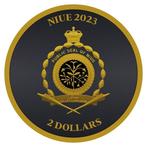Niue. 2 Dollars 2023 1oz $2 NZD Niue Lucky Clover Black