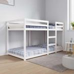 vidaXL Stapelbed 90x190 cm massief grenenhout wit, Huis en Inrichting, Verzenden, Nieuw
