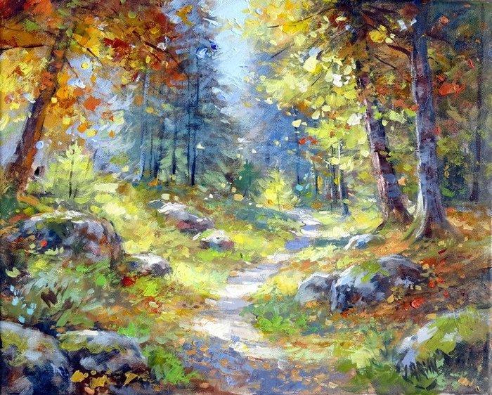 Carvin - Magie de la foret, Antiquités & Art, Art | Peinture | Classique