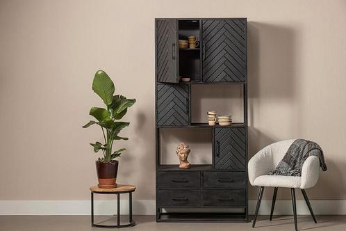 Vakkenkast Mangohout Fianna 90 cm, Huis en Inrichting, Kasten | Boekenkasten, Nieuw, Verzenden