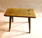 Kruk - Eik - Oude handgemaakte eikenhouten kruk, Antiek en Kunst