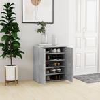 vidaXL Schoenenkast 60x35x70 cm bewerkt hout betongrijs, Verzenden, Nieuw