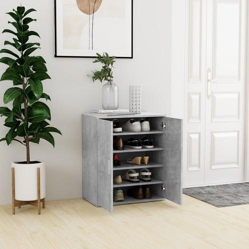 vidaXL Schoenenkast 60x35x70 cm bewerkt hout betongrijs, Huis en Inrichting, Kasten | Schoenenkasten, Nieuw, Verzenden
