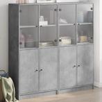 vidaXL Boekenkast met deuren 136x37x142 cm bewerkt hout, Huis en Inrichting, Verzenden, Nieuw