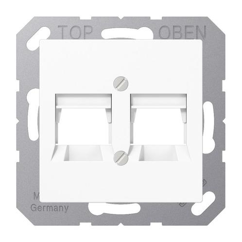 Jung AS500 Double Plaque De Capot RJ45 Blanc Alpin -, Doe-het-zelf en Bouw, Elektriciteit en Kabels, Verzenden