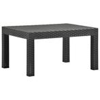 vidaXL Tuintafel 58x58x41 cm PP rattan antracietkleurig, Tuin en Terras, Tuintafels, Verzenden, Nieuw