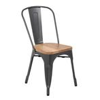 Stoelen | BISTRO | Hout/Staal | Hout (Essen) | Grijs Frame, Verzenden, Nieuw in verpakking