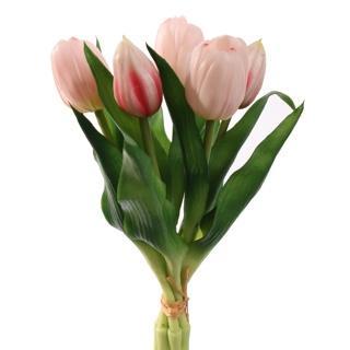 Tulp tulpen lichtroze 30cm - bundel van 5 stuks het merk:, Huis en Inrichting, Woonaccessoires | Kunstplanten en Kunstbloemen