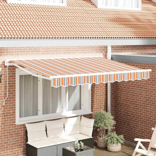 vidaXL Inklapbare Luifel Multikleuren Streep 250x200 cm Stof, Tuin en Terras, Zonneschermen, Nieuw, Verzenden
