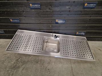 Tapblad | barblad | enkel wasbak | RVS | 187cm