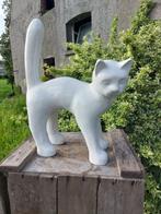 Beeld, Garden statue - Cat - Color white - 46 cm - polyresin, Antiek en Kunst
