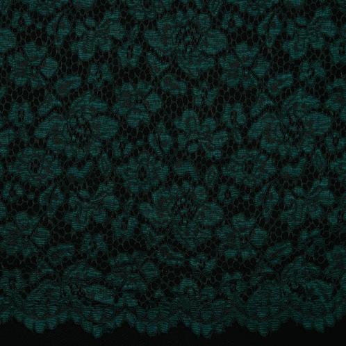 10 meter kant stof - Donkergroen - 100% polyester, Hobby en Vrije tijd, Stoffen en Lappen, 120 cm of meer, 200 cm of meer, Groen