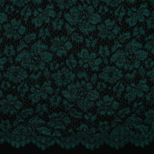 10 meter kant stof - Donkergroen - 100% polyester, Hobby en Vrije tijd, Stoffen en Lappen, 120 cm of meer, 200 cm of meer, Groen