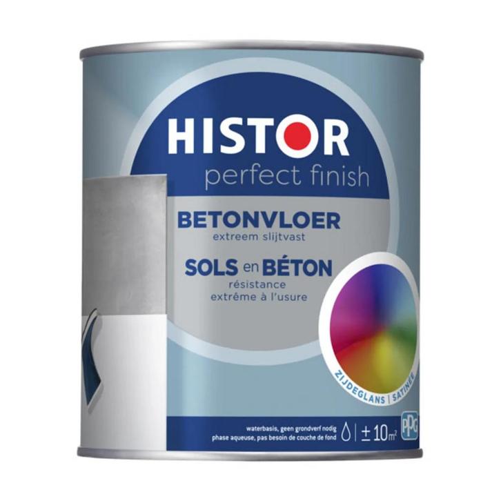 Histor Perfect Finish Betonvloer Zijdeglans Mengkleur 2.25L, Doe-het-zelf en Bouw, Verf, Beits en Lak, Nieuw, Verzenden