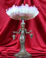 Tafelmiddenstuk - Legering, Glas - Patera van opaalglas