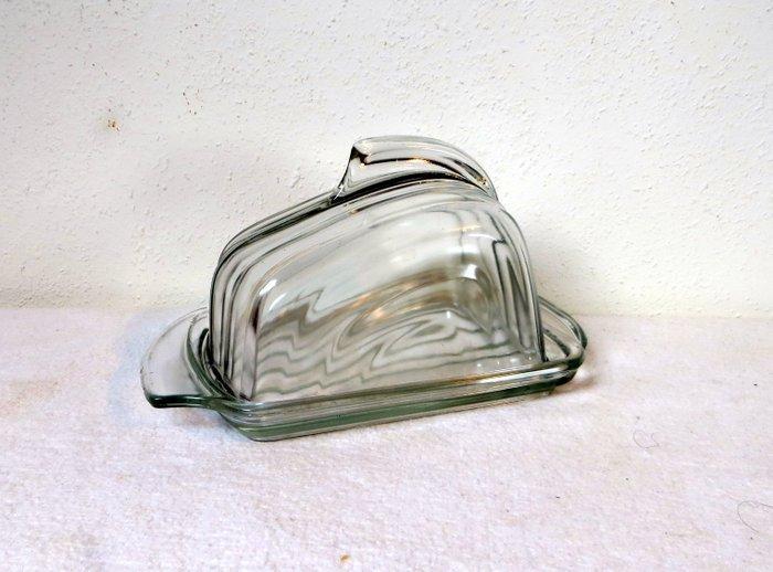 Keukencontainer - Glas - kaasstolp art deco, Antiek en Kunst, Curiosa en Brocante