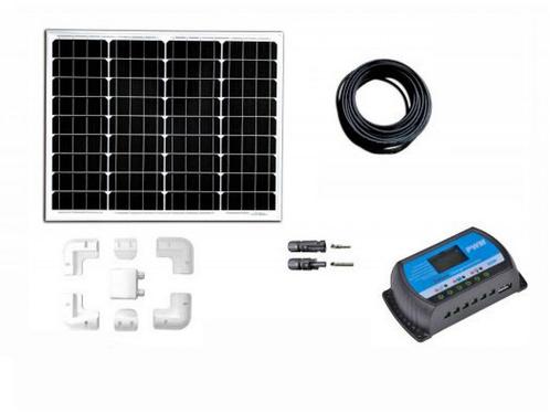 Solarset 50 watt 10ah Pwm zonder accu, Autos : Pièces & Accessoires, Batteries & Accessoires