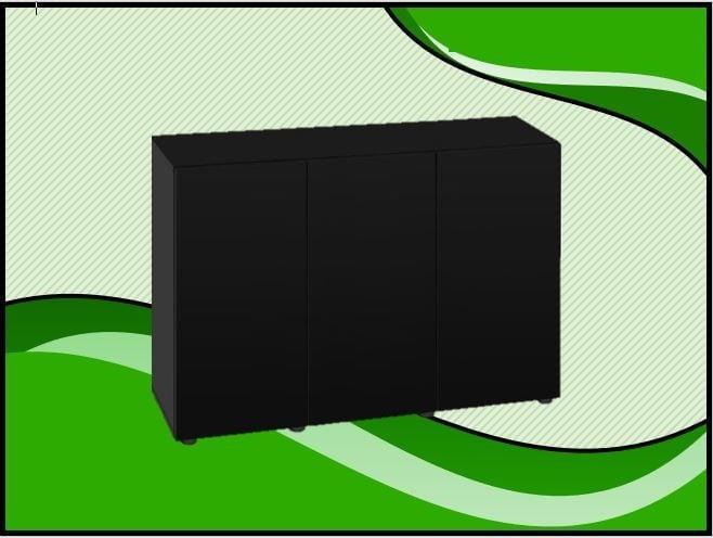 Aquael OptiSet 120 Black aquarium meubel (kasten, Meubels), Dieren en Toebehoren, Vissen | Aquaria en Toebehoren, Overige typen