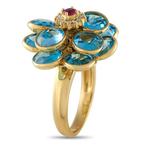 Ring - 18 karaat Geel goud, 18 karaat geelgouden ring met, Handtassen en Accessoires, Ringen, Nieuw